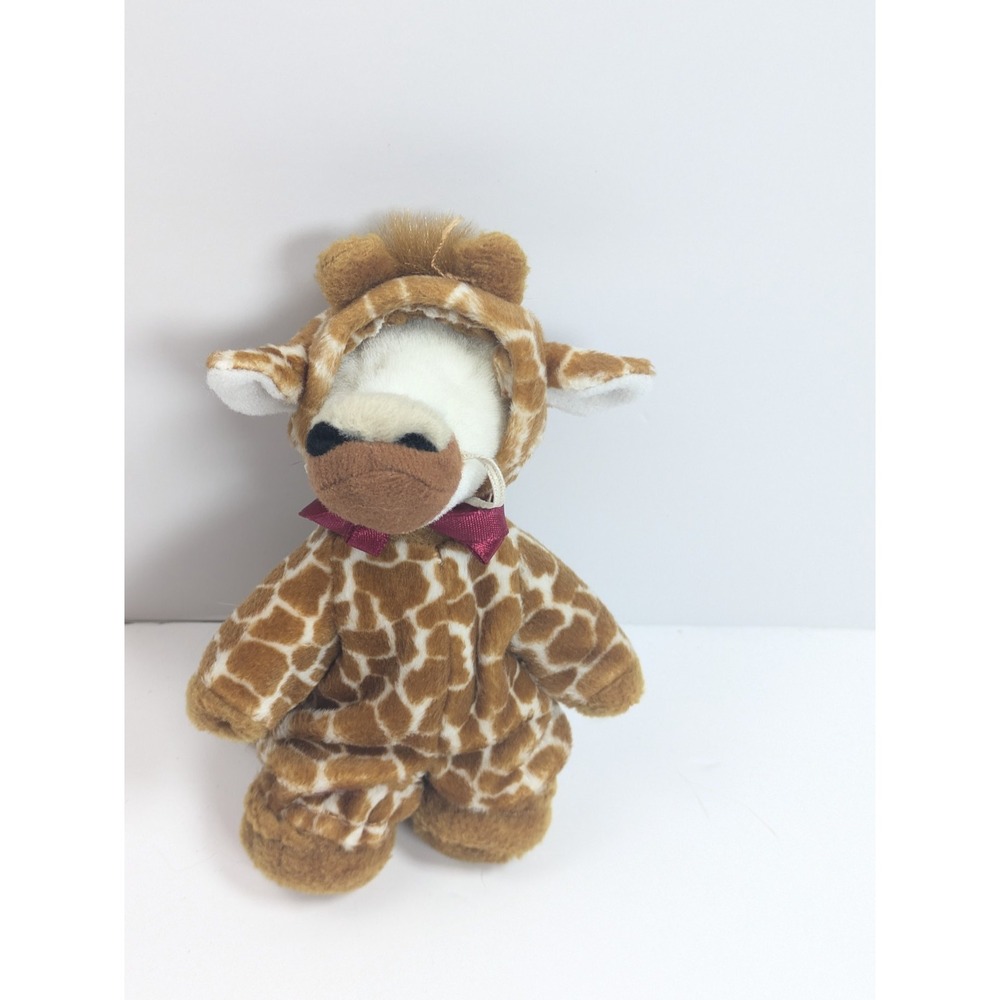 Vintage Wee Bear Village GANZ Bear Stretch Giraffe 1999